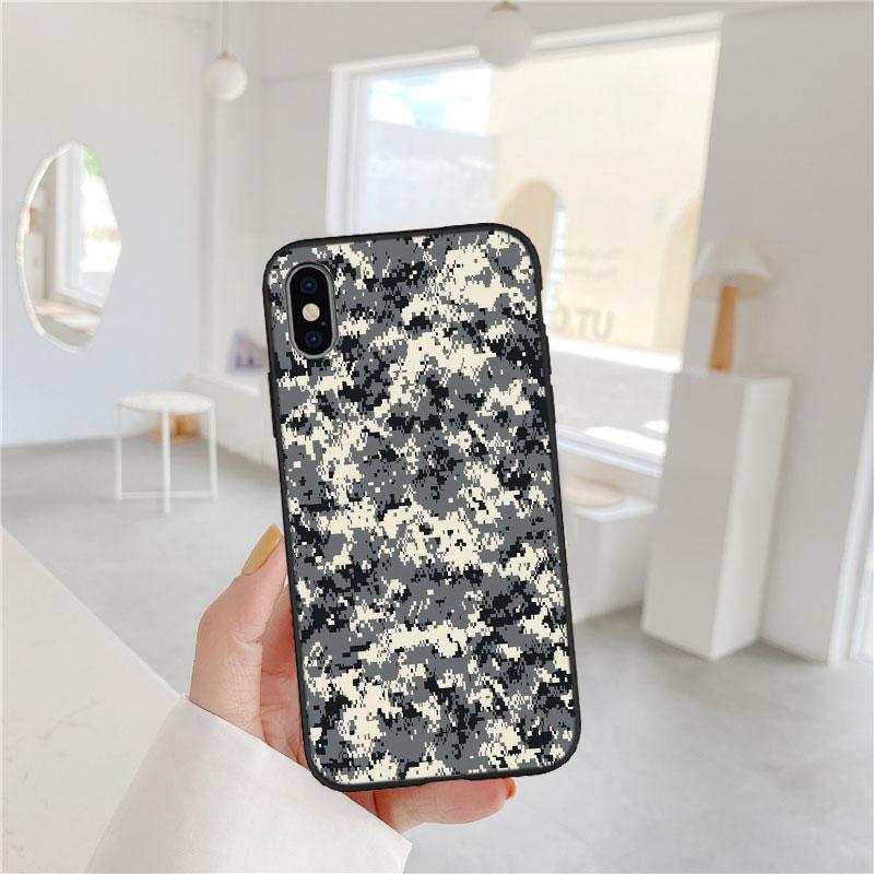 LO18 Camouflage Soft Shell Phone Case for Samsung Galaxy S20 S21 S22 Ultra FE + Plus A21S A22 A24 A25 A26 A30 A30S A31