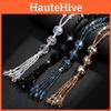 Stunning Multi-color Tassel Necklace For Women Featuring Crystal Wave Design In Red