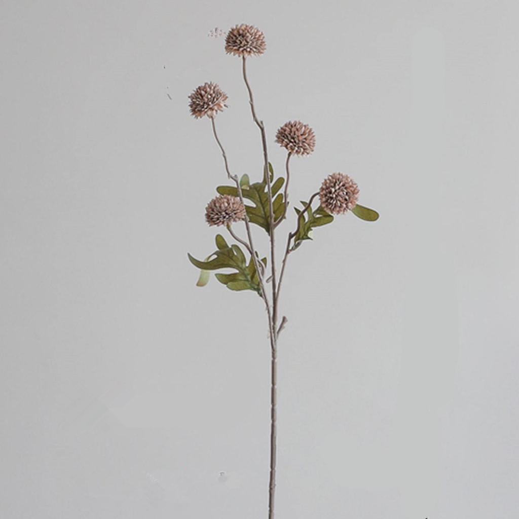 Artificial Dandelion Flower with 5 Heads - Single Stem for Indoor Decoration or Wedding Decor