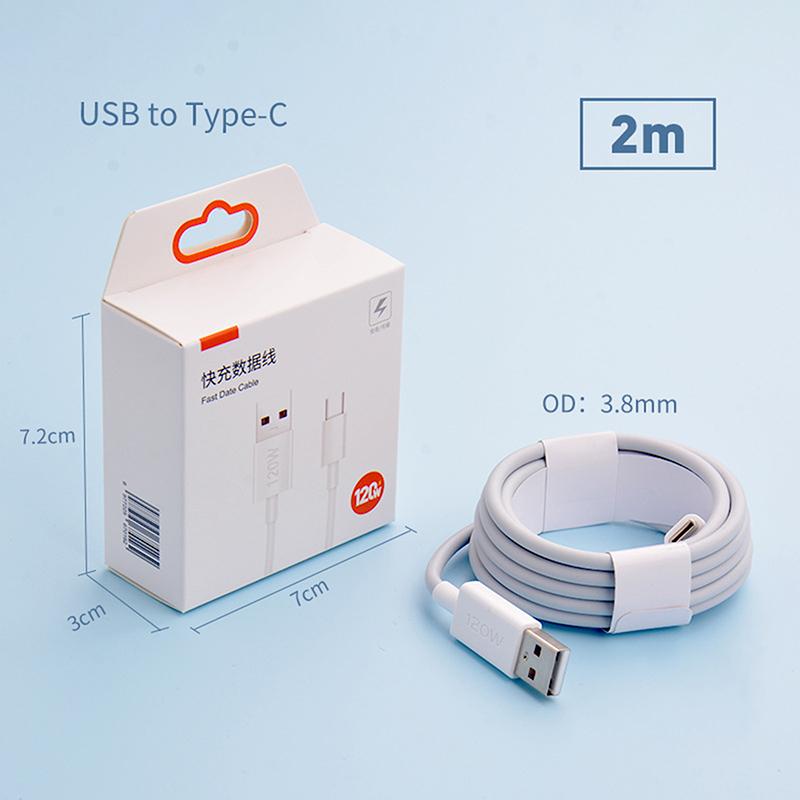 1 Piece Quick Charge Usb C Cables Phone Charger For Samsung 100/150/200Cm 120W Type C Cable Super Fast Charger Cord