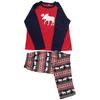 Cozy Christmas Family Matching Pajamas Set Deer Print Long Sleeve Winter Outfit