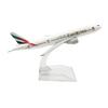 Scale 1/400 Airplane Passenger Aircraft Model B777 Emirates Airways B777 Metal Replica Plane Model Toy 16CM Diecast Toy Planes