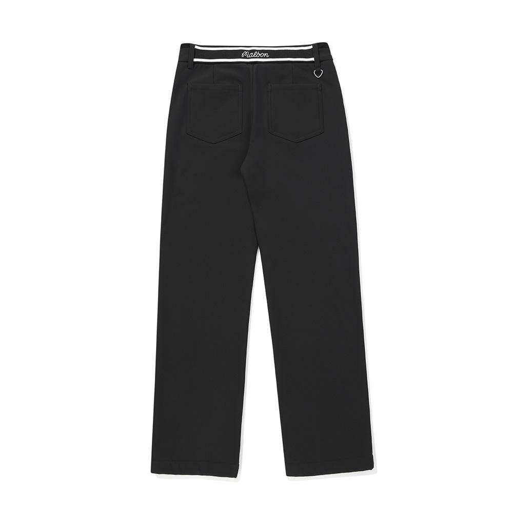 MALBON GOLF Women'S Mink Bonded Straight Fit Pants Black (Woman)