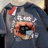 Voice Call Cat Japanese Style T Shirt Men Women Fashion Tshirts Summer Tops Cotton Loose Street Hip Hop T-Shirts 5XL