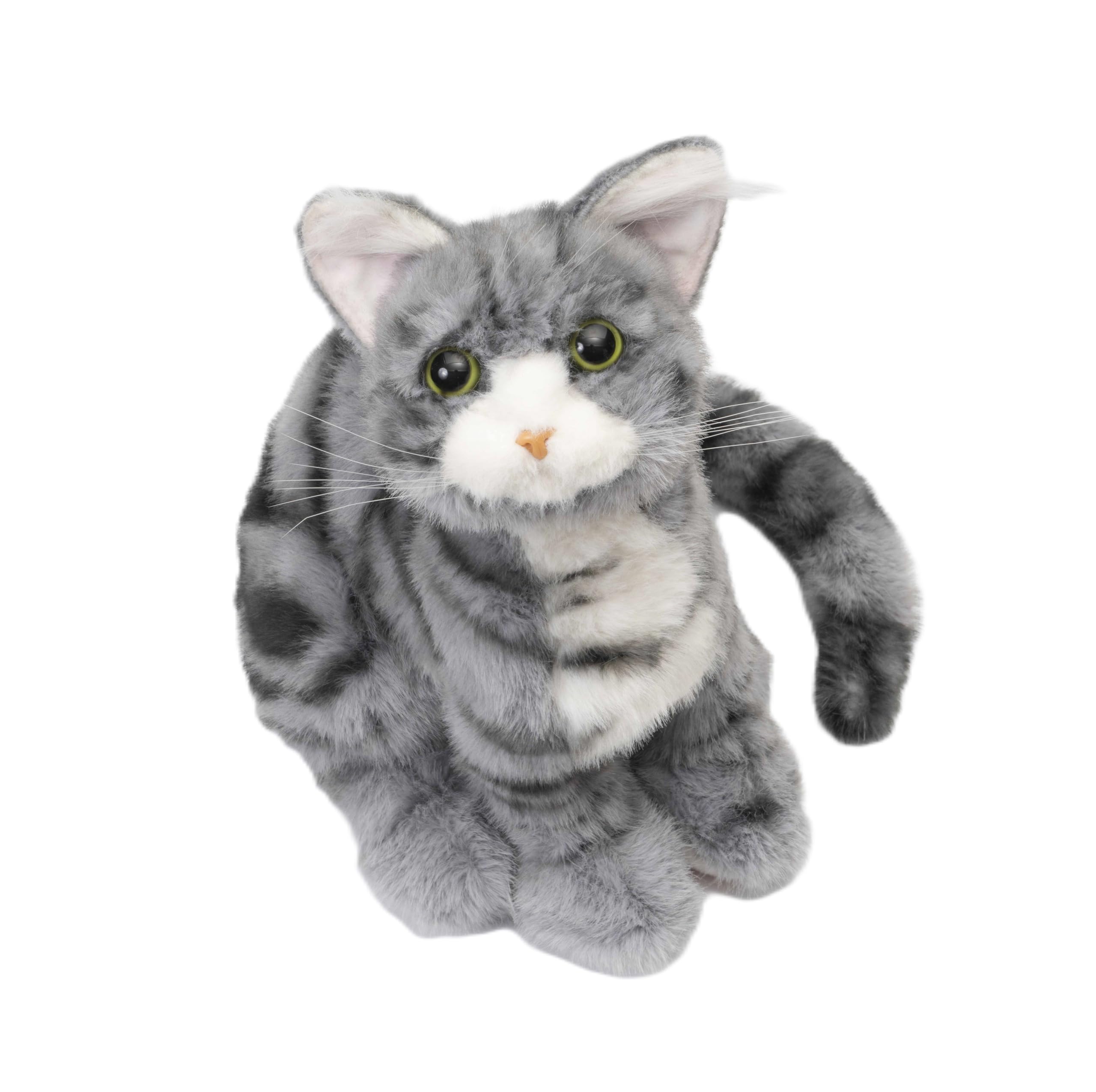 

Trend Master Petting Cat Kitten, American Shorthair (Gray Stripes) [Patient-Friendly Plush Toy that Melts When Petted] Realistic Communication Robot