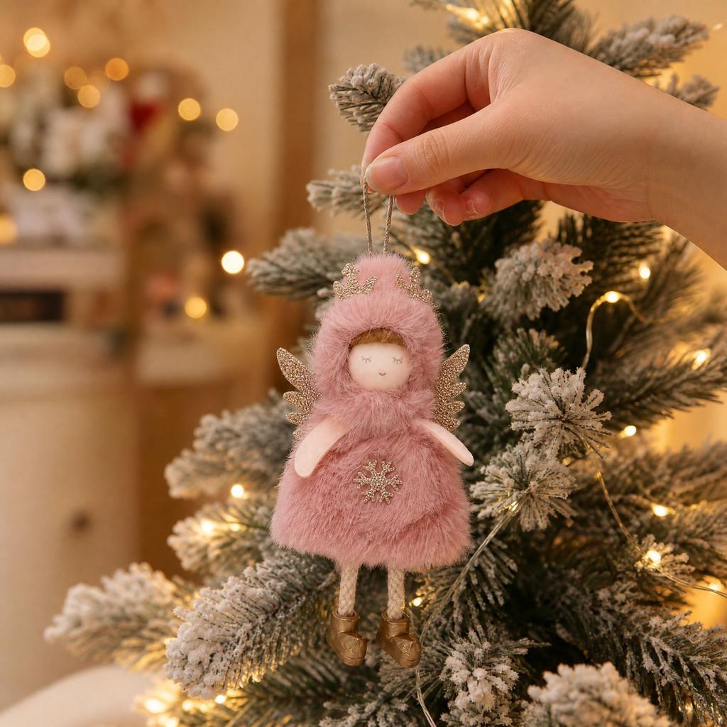 Christmas Ornament Set with Faceless Doll and Pendants, I Hanging Decorations for Christmas Tree
