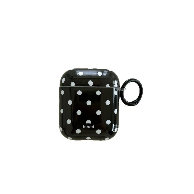 Simple Black and White Polka Dot AirpodsPro1 Earphone Case for Apple 1/1/1/1st Generation Wireless Bluetooth Case
