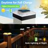 4x4 Solar Post Cap Lights Outdoor Deck Post Light Solar Powered IP65 Waterproof Fence Deck Lights for Patio Porch Decor