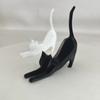 Exquisite Resin Cat Sculpture 3D Printed Cat Sculpture Ornament Ring Storage Rack  Bedroom Decor