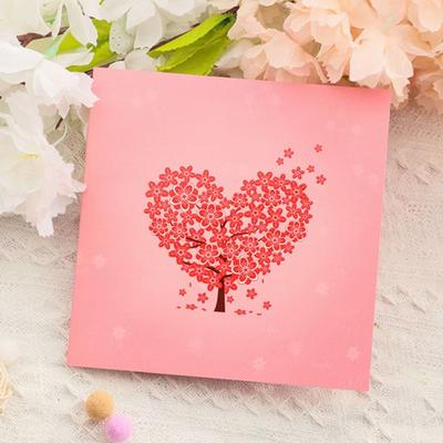 Happy Valentines Day 3D Pop-Up Valentine's Day Cards Love Forever Invitation Pop UP Greeting Cards Handwriting Handmade