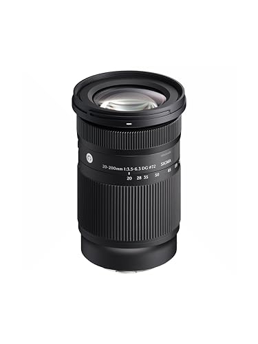 Sigma 20-200mm F3.5-6.3 DG Contemporary Lens Sony E Mount High Magnification Zoom Standard Full-Frame Mirrorless