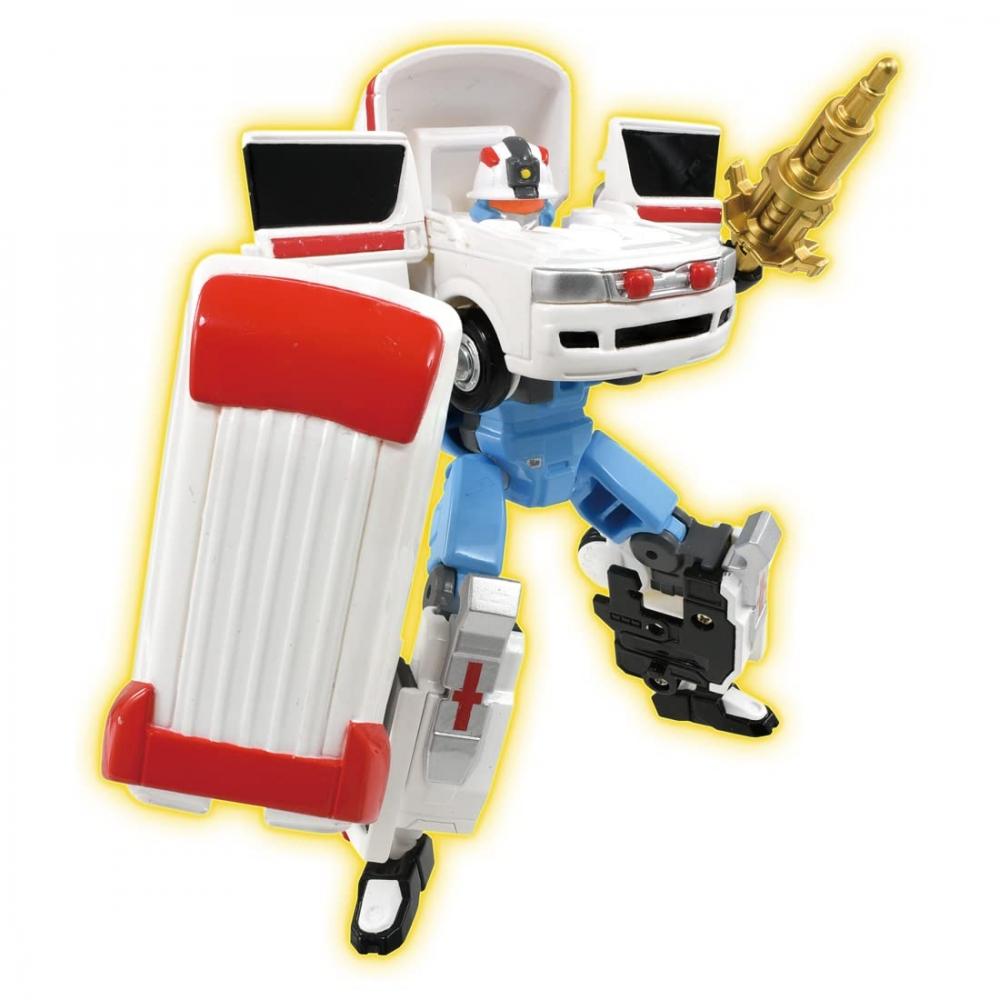 TAKARA TOMY „Set DX de pompieri și urgențe de poliție Tomica Job” Mini mașină jucărie unisex de 3 ani și peste Standardul de siguranță a jucăriilor a trecut marca ST certi