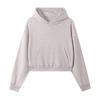 3 Large Fur Ring Solid Color Turtleneck Hooded Zipper Women's Short Hoodie Autumn and Winter Round Neck Fashion Sweater Women