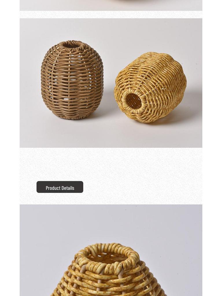 Handgefertigte Vase im Rattan-Stil: Elegantes und kreatives Ornament für Heim-Blumenarrangements