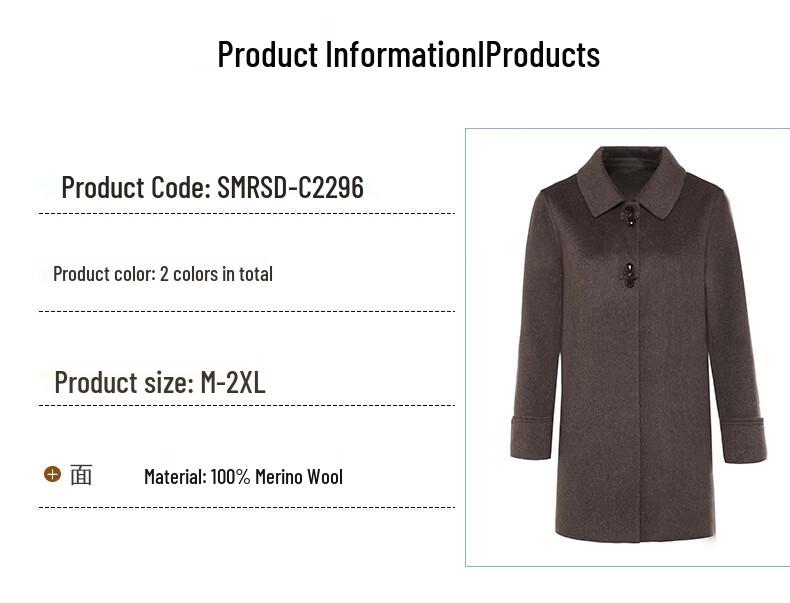 G·TENNA Women's Mid-length Wool Coat