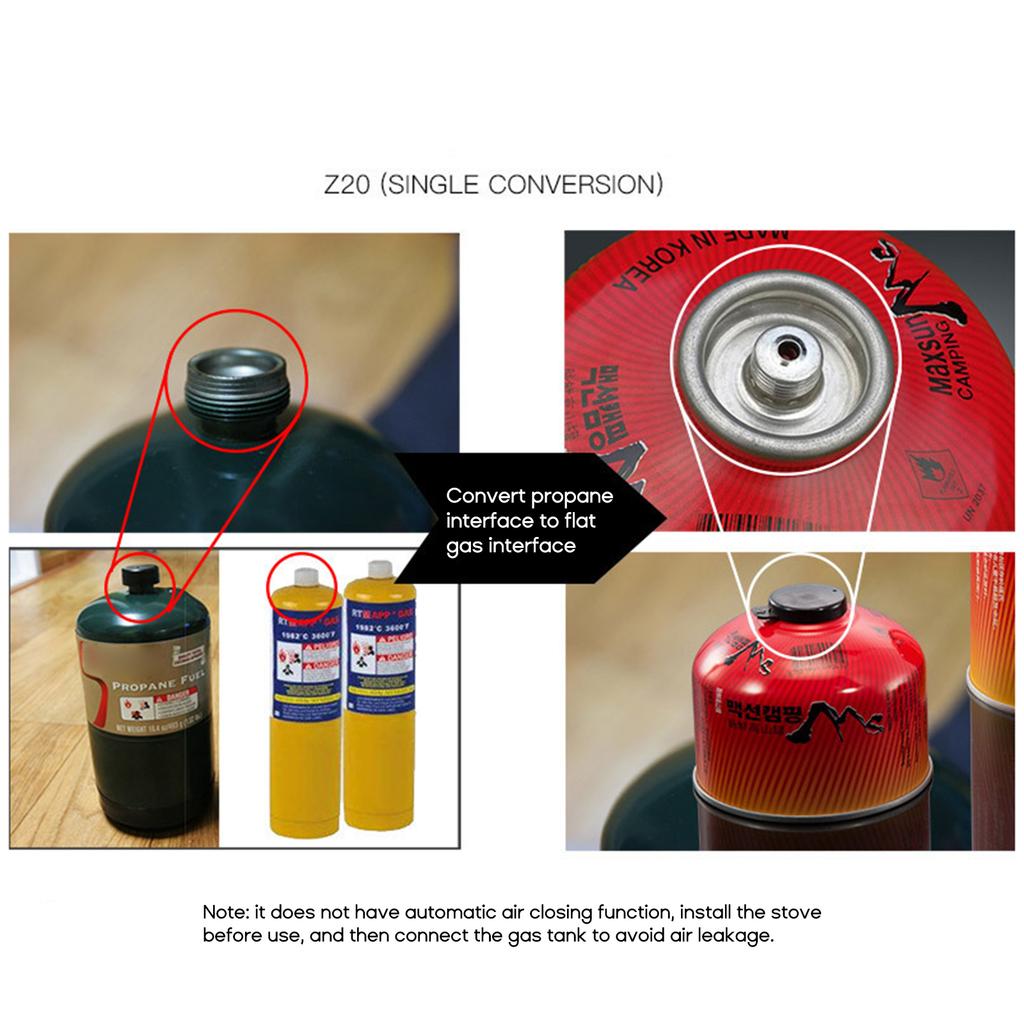 Z20 Gas Tank Converter Camping Gas Stove Adapter Connector Fuel Refill Adapter Propane Stove Accessories Easy To Use