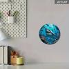 Retro Great White Shark Metal Sign Ocean Scene Wall Art With Tropical Fish Coral Reef Home Decor