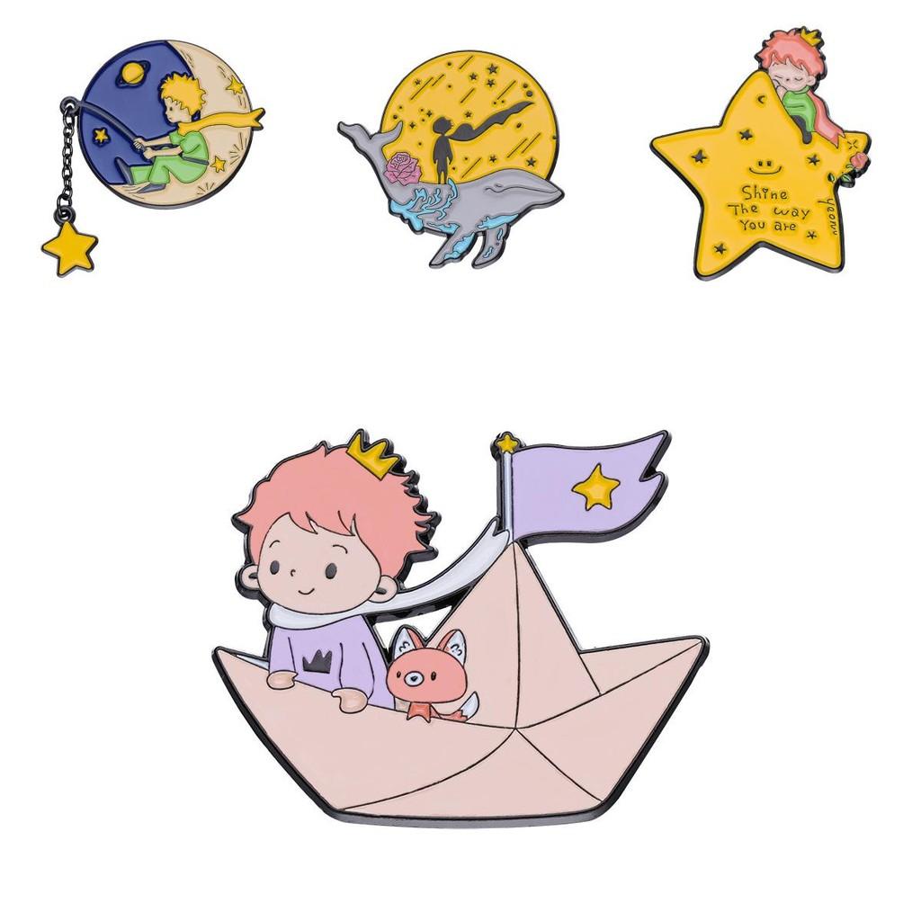 Charming The Little Prince Cartoon Brooch Stunning Metal Badge For Bags Gifts