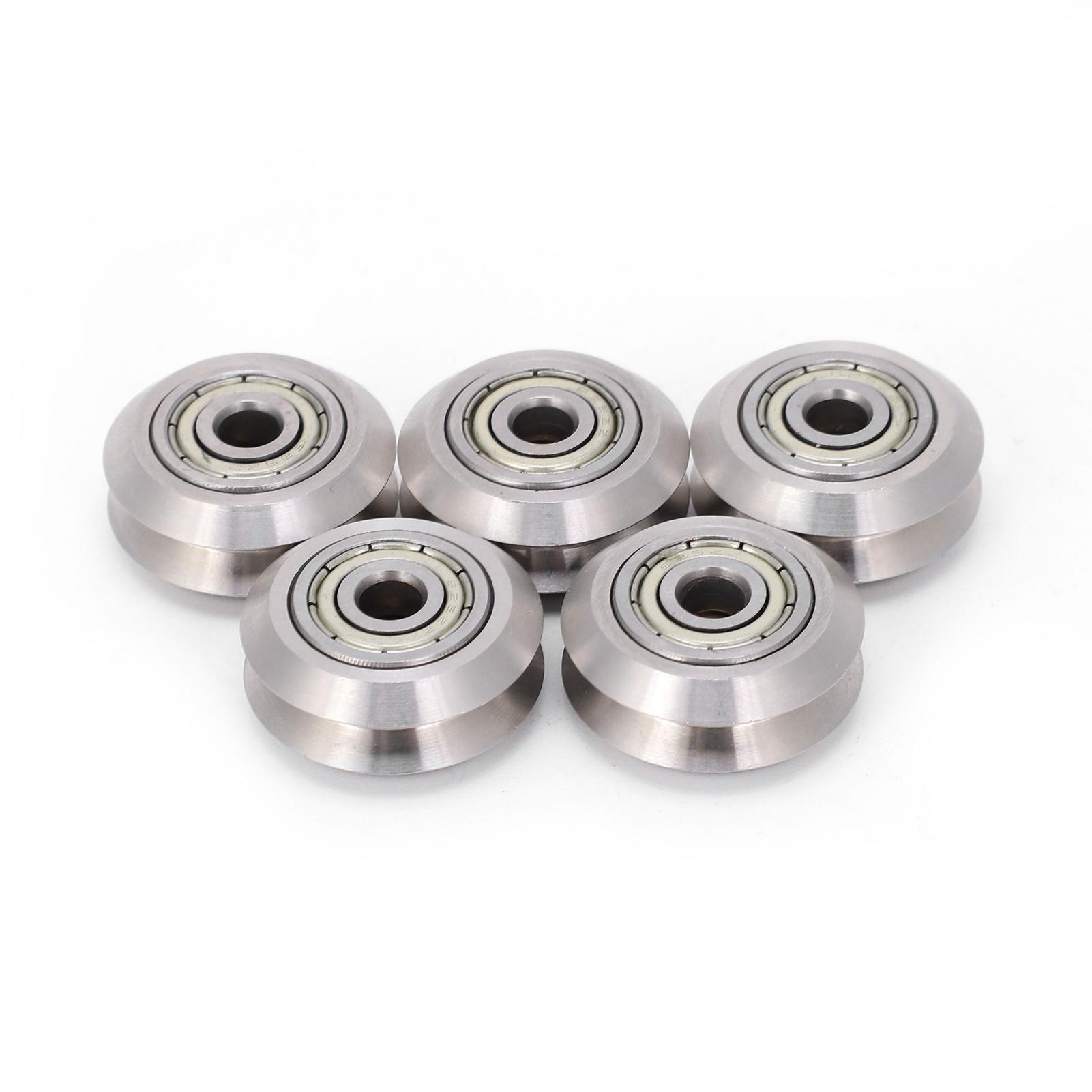 

5 шт. V-образное колесо из нержавеющей стали, детали и аксессуары для 3D-принтера Openbuilds, внутреннее отверстие 5 мм