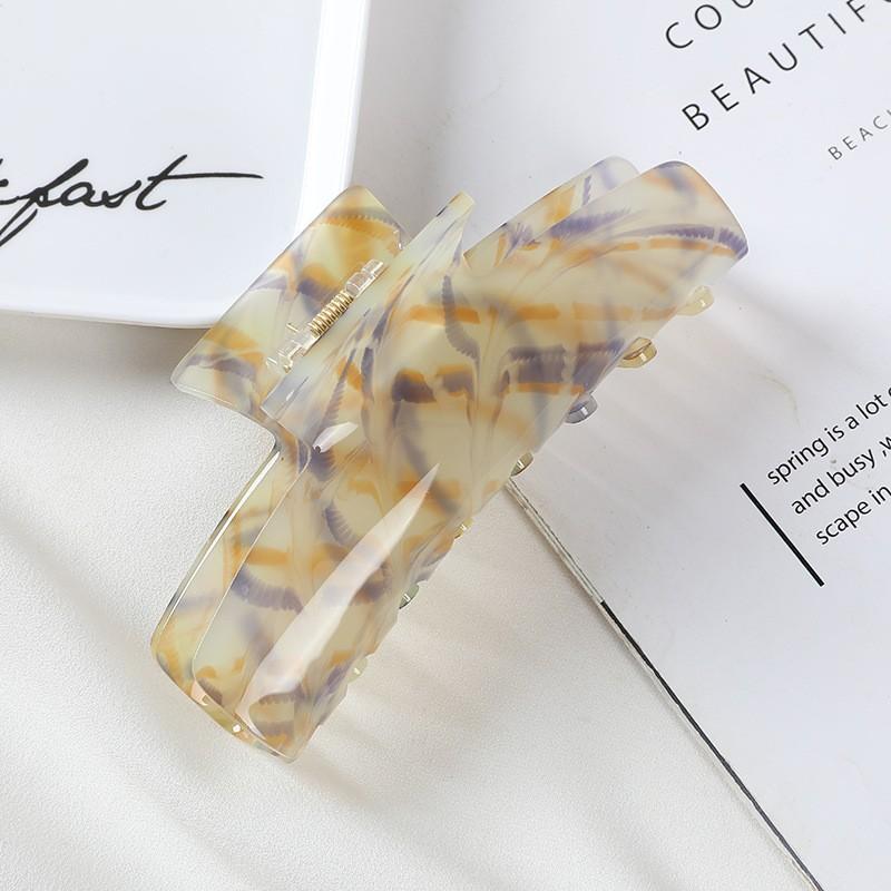 

Женские аксессуары для волос Модные прямоугольные ацетатные заколки-крабы большого размера Разноцветный мраморный узор Заколки-крабы для хвостика Ацетатные заколки для девочек