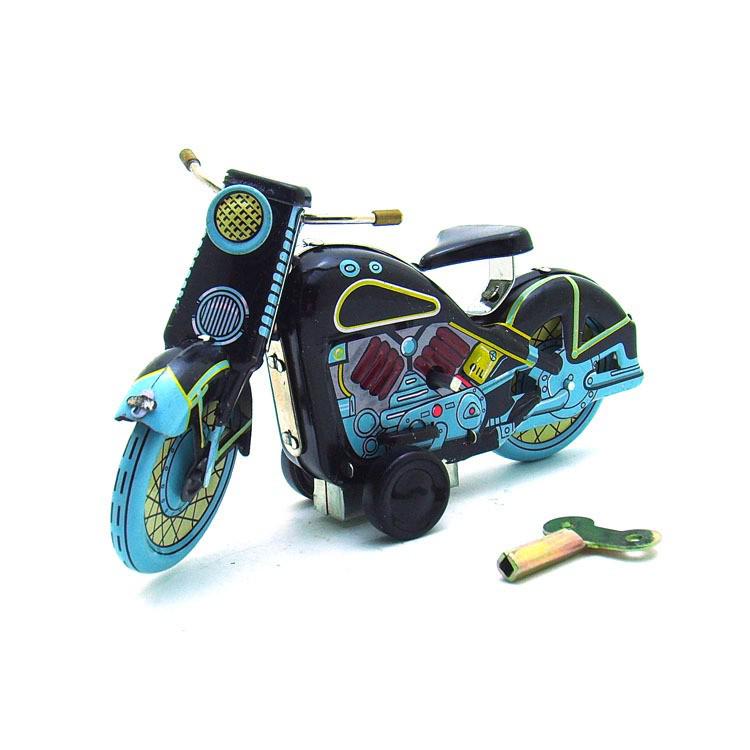 MS365 Nostalgic Motorcycle Tin Toy Ornament - Personalized Creative Gift Small MS365
