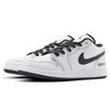 Jordan Air Jordan 1 Low Cushioning Slip Resistant Abrasion Resistant Low Top Vintage Basketball Shoes Men's Black White 553558-132(Team44-)