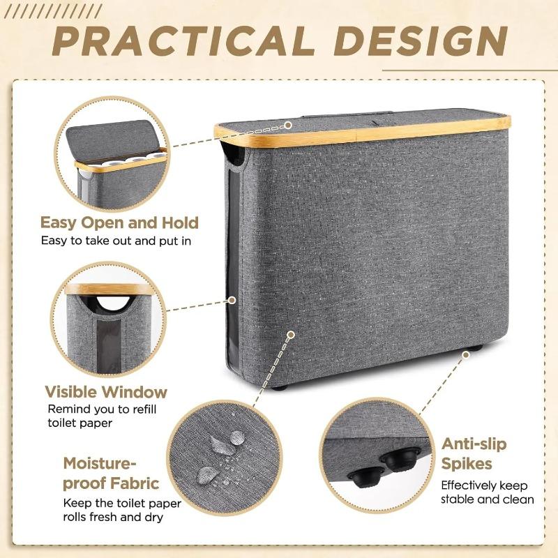 Toilet paper storage basket, toilet paper storage box, bathroom accessory rack, visible tissue storage basket