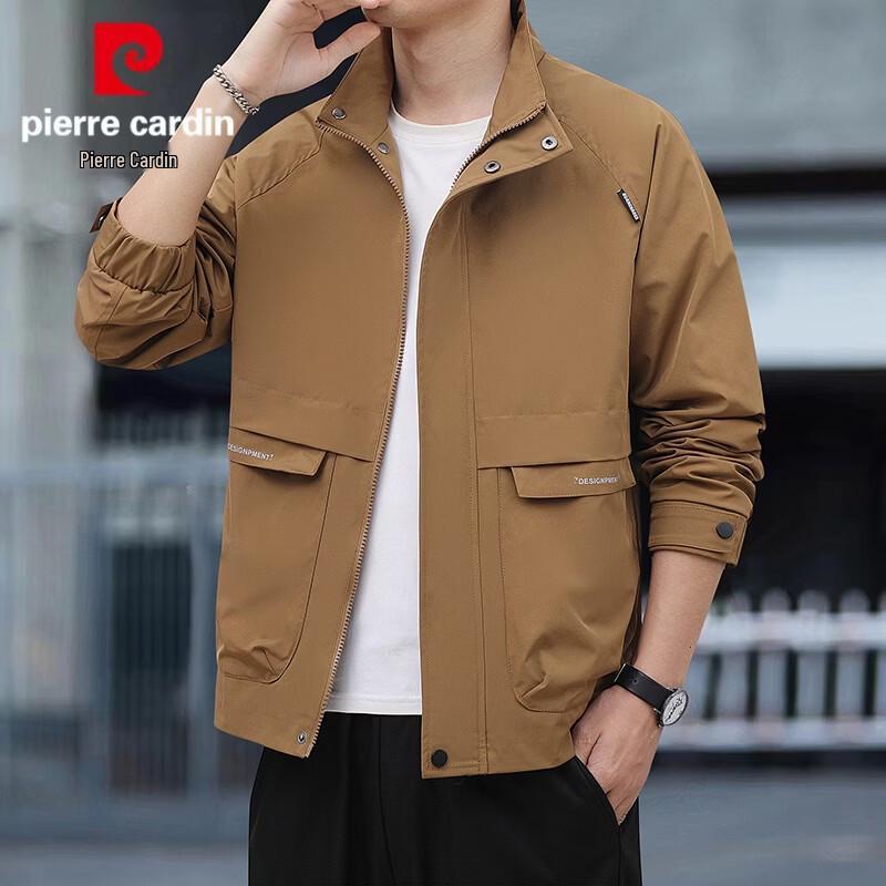 Pierre Cardin Men's Stand-Collar Waterproof Windproof Jacket