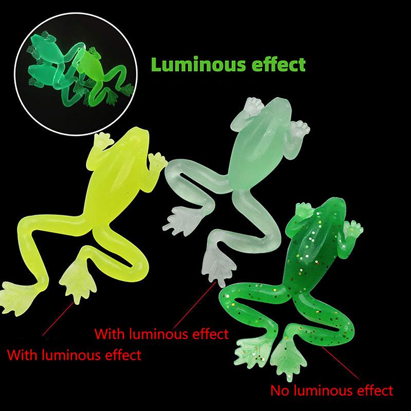 Thunderfrog Lua 2.7G4.5Cm Z Efektem Fosforescencji Zielona Miękka Żaba Imitacja Przynęty Miękka Żaba
