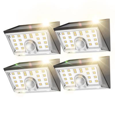 Smiling Shark Solar Light WL06 Latest Warm Solar Light for Lighting and Sensor Light for Outdoor Motion 4 Lighting Automatic IP65 Security Easy