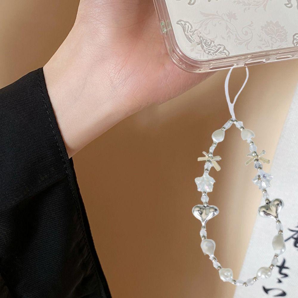 Resin Heart Mobile Phone Chain Anti-lost Y2K Mobile Phone Charms Bow Phone Case Pendant  DIY Decor