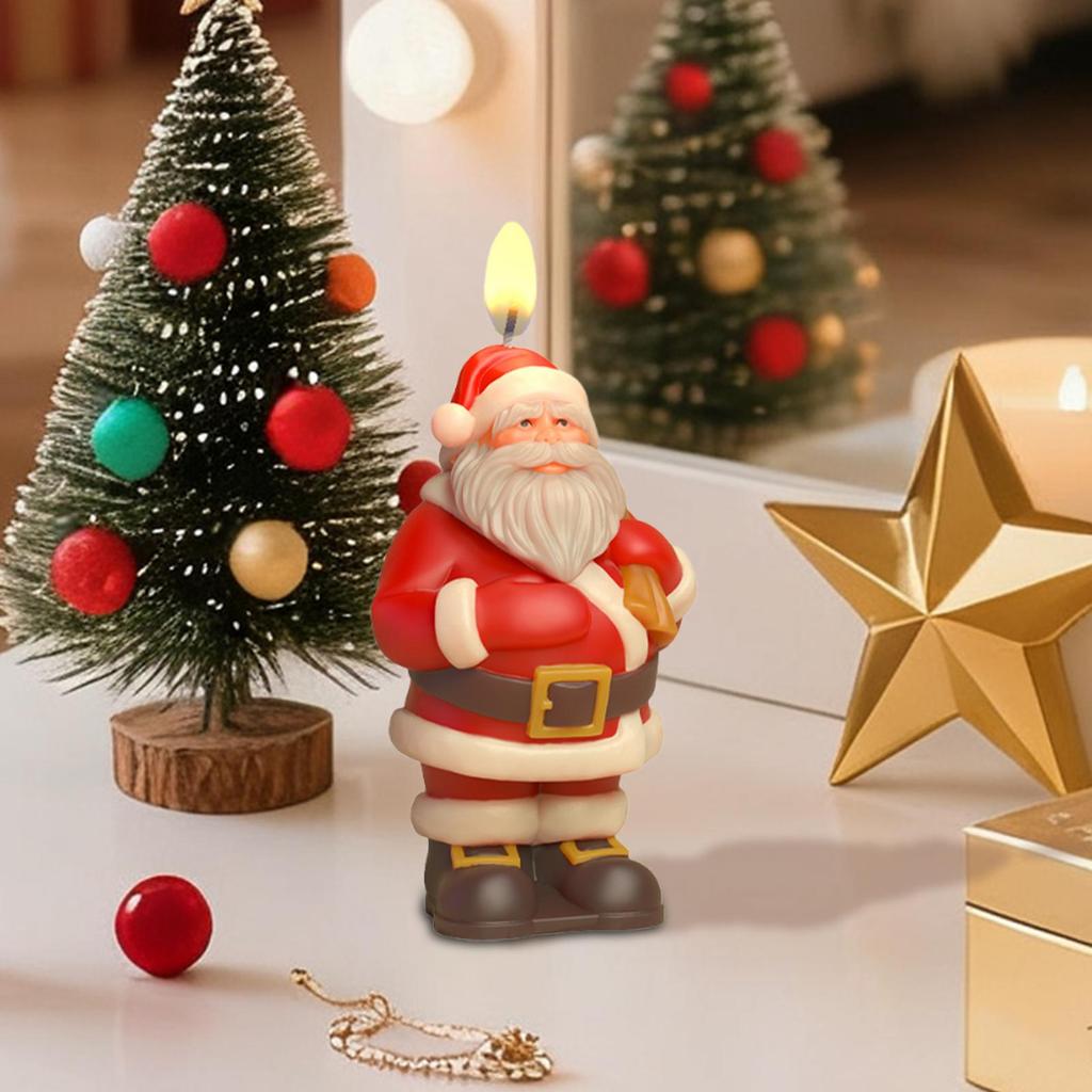 3D Santa Claus Christmas Candle Mold DIY Handmade Silicone Mold Christmas Gift Box Decoration For Soap Candle Resin Wax Candy