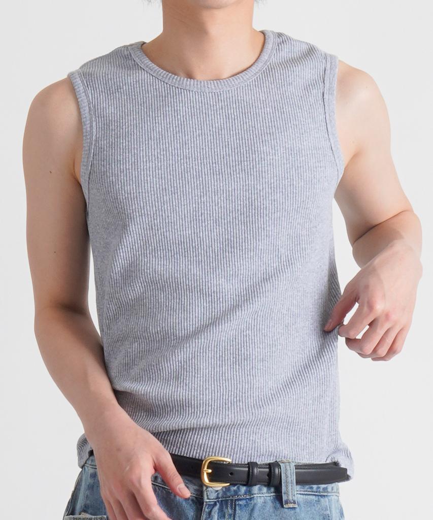 Beoteunseoul Ribbed Texture Soft Sleeveless (3 Colors)