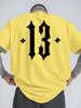 Fashion Tshirt With Large Logo Print On The Back Summer Trendy Short Sleeve Tee Oversized Soild Color Unisexs Crew Neck Tshirts