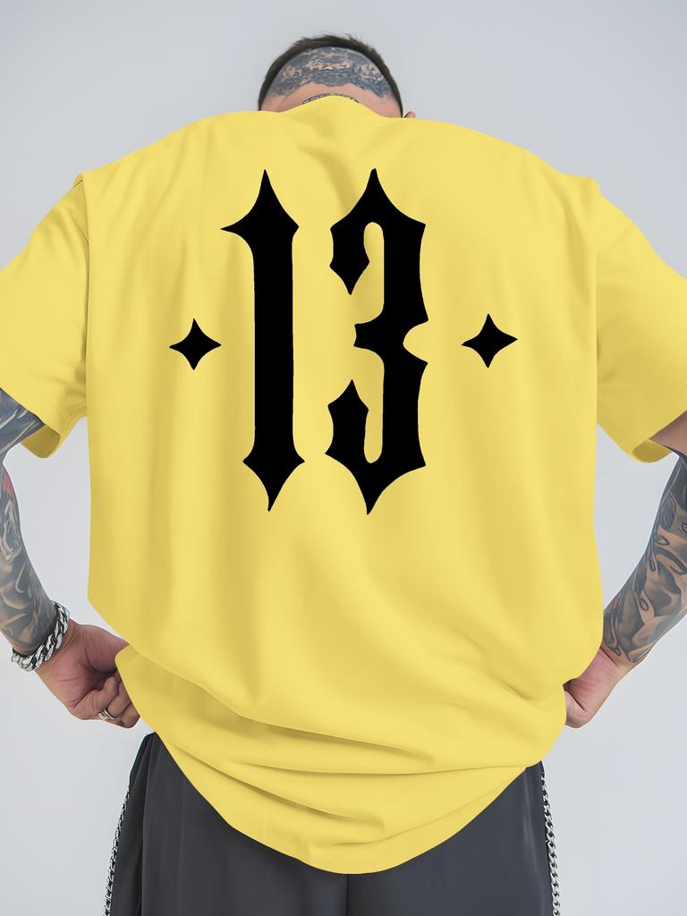 Fashion Tshirt With Large Logo Print On The Back Summer Trendy Short Sleeve Tee Oversized Soild Color Unisexs Crew Neck Tshirts