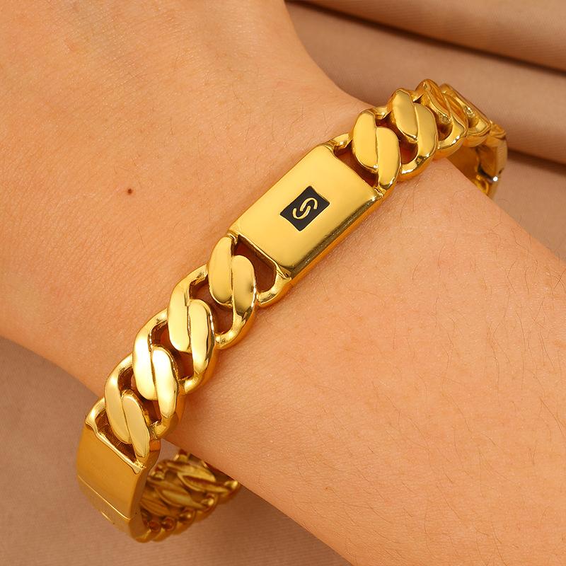 Thin Light Luxury Ing Style Men's Glossy Bracelet
