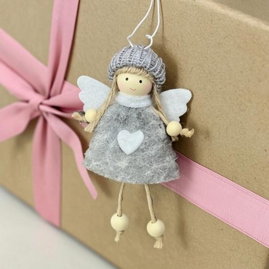 Angel Doll Pendants Plush Ornaments, Christmas Fairy Girl Hanging Pendant for Decorative Garlands Tree Home Decor, Party, New Year, Birthday