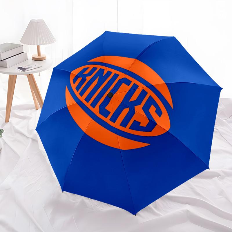 1pc New York Knicks Umbrella, Sun Protection, And UV Shielding. It Has Eight Sturdy Ribs for Outdoor Use And Perfect As a Holiday Gift
