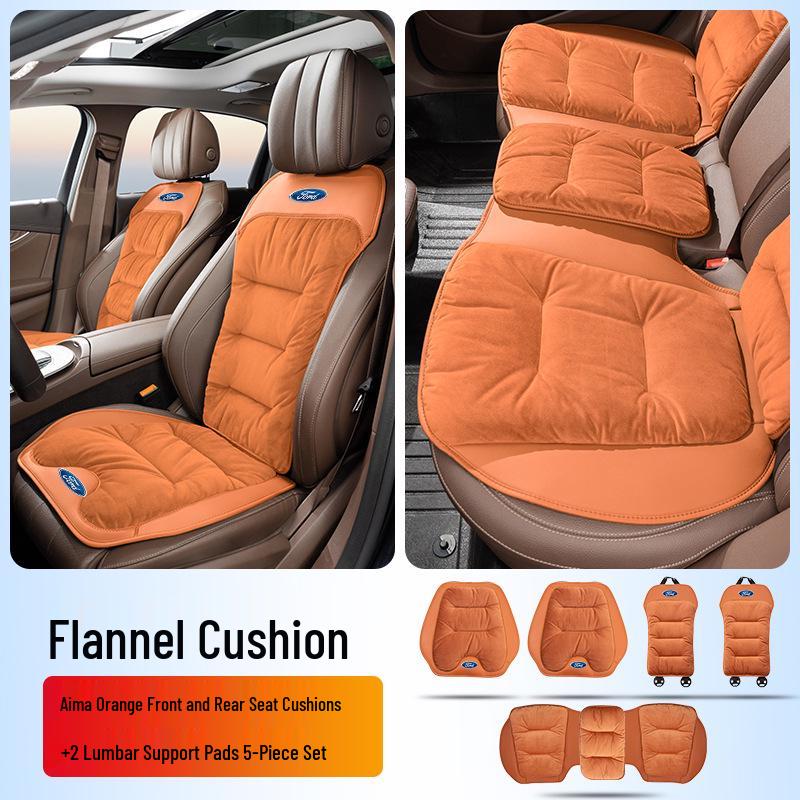 Flannel Lumbar Support Car Seat Cushion for Ford Mondeo, Fusion, Focus, Taurus