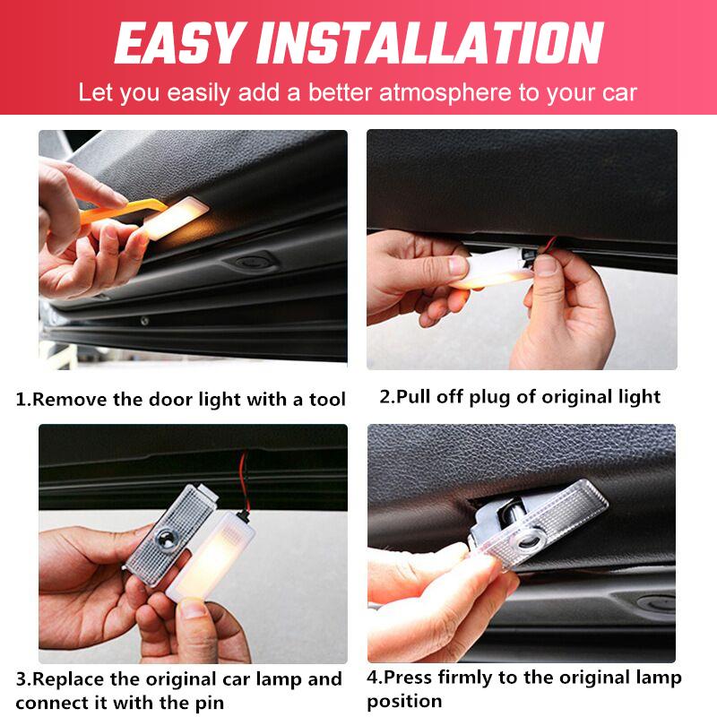For VW Volkswagen Jetta MK5 Golf LED Car Door Welcome Logo Projector Ghost Shadow Light For VW Volkswagen Tiguan MK1 MK2 Sagitar
