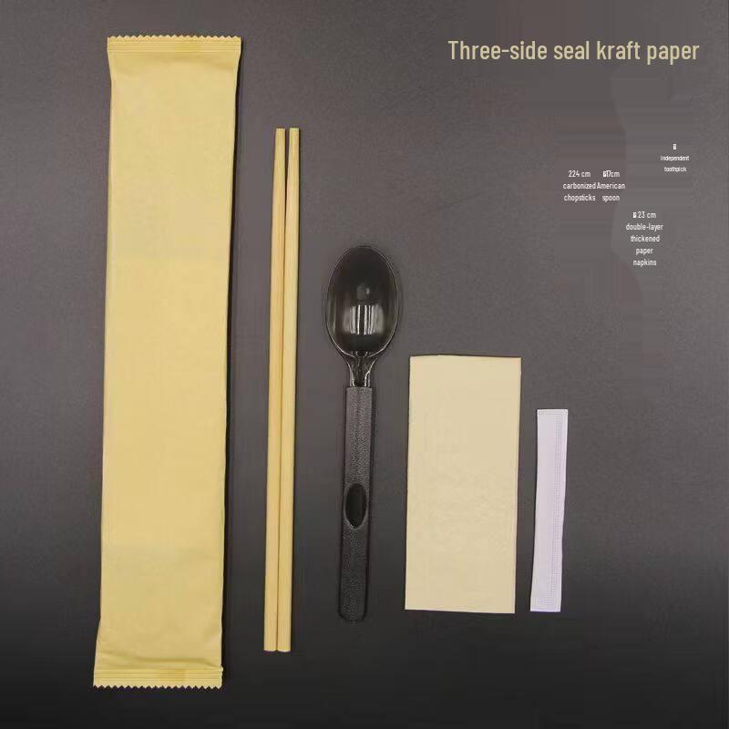 ZISIZ Premium Disposable Bamboo Spoon and Chopsticks Set