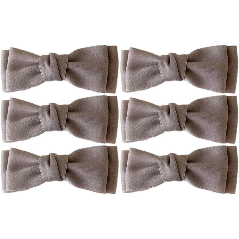 Fermacapelli a Fiocco in Tessuto Raso Doppio Strato Nero per Donne Ragazze Moda Corea Dolce Studente Clip per Capelli Accessori Capelli