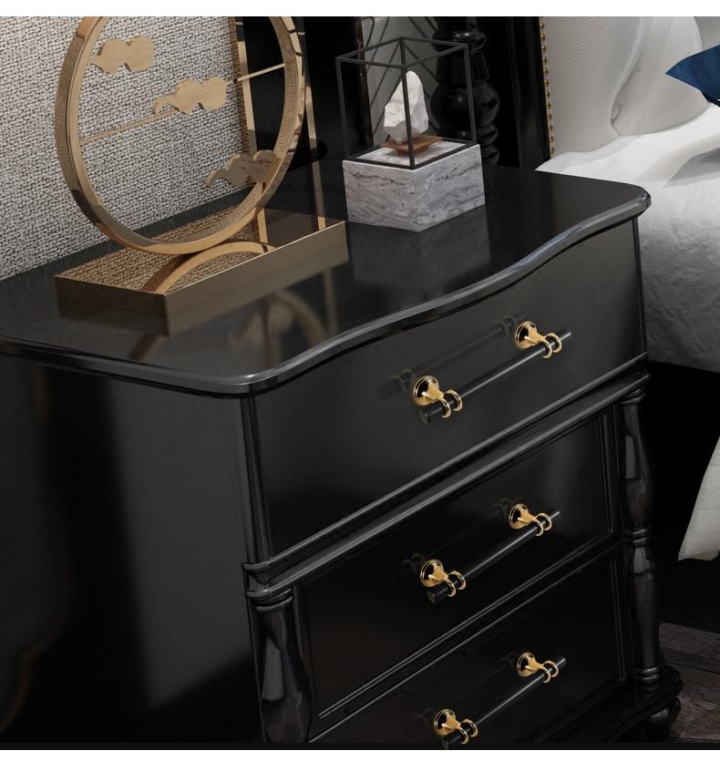 Moderne Zinklegierung Schwarz Gold Türgriffe Küchenschrankgriffe Massive Schubladengriffe Mode Möbelgriff Beschläge Möbel
