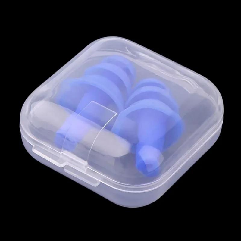 3pair Silicone Ear Plugs Anti Noise Snore Earplugs Comfortable for Study Sleep and Swimming Random Color