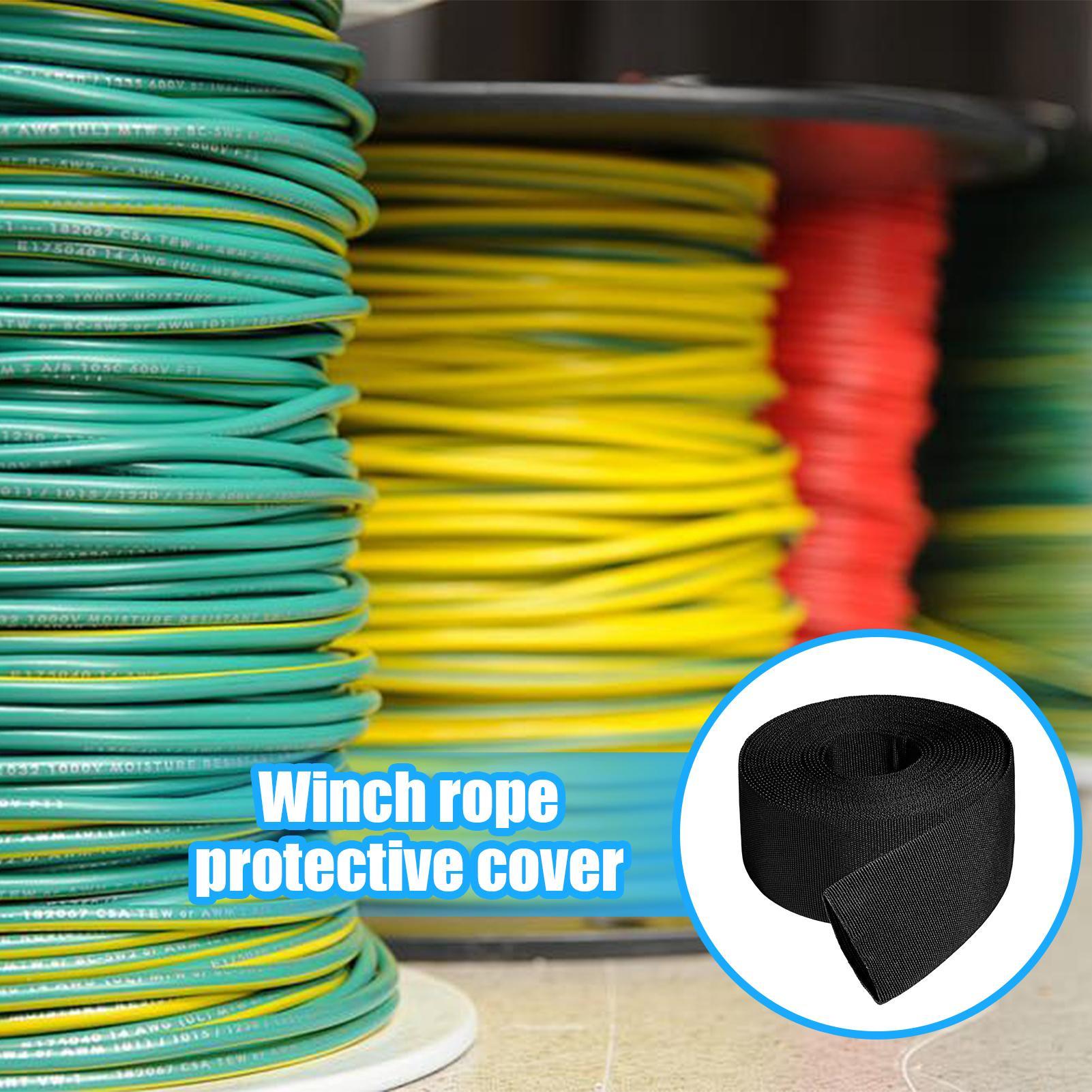Winch Rope Cover Nylon Winch Protection Mechanical Chain Sleeve For Vehicle Trailer Motor Household Appliance Climbing Trolling 30 Mm