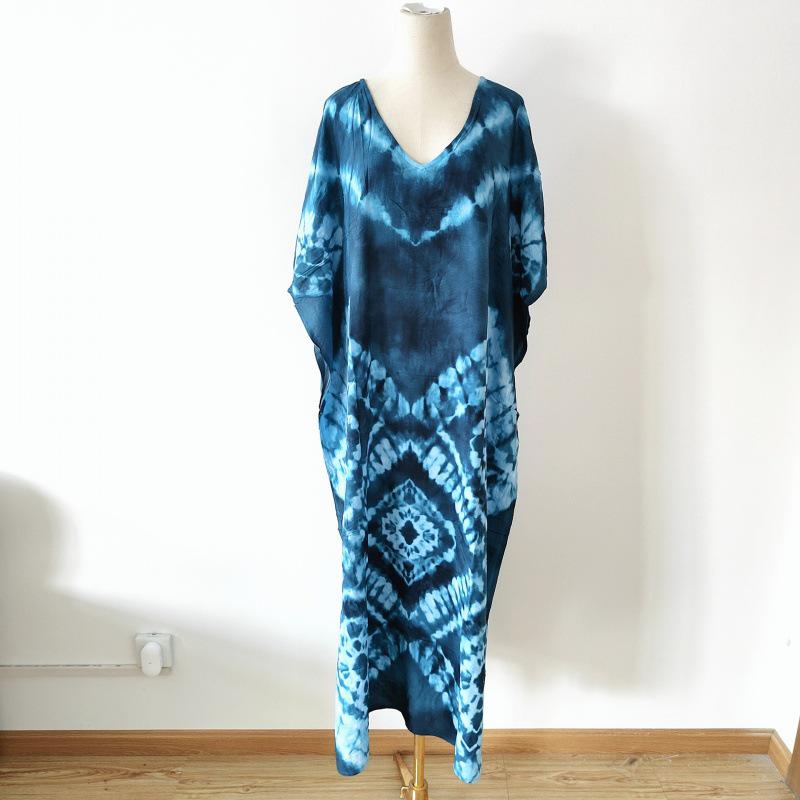 2022 European & American Beach Cover-up: Printed Long Robe & Bikini Sun Protection Dress