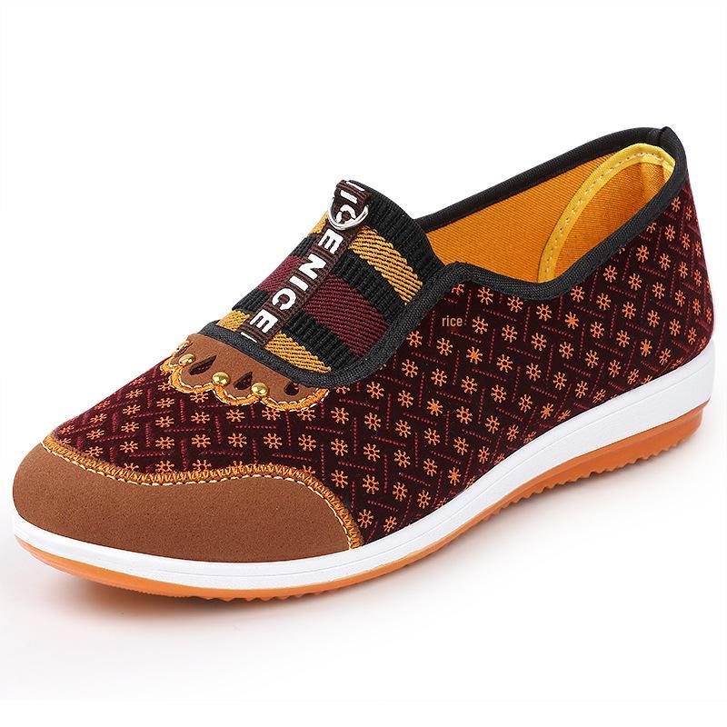 Women's Comfortable Slip-On Cloth Shoes - Spring & Fall Style for Middle-Aged & Elderly