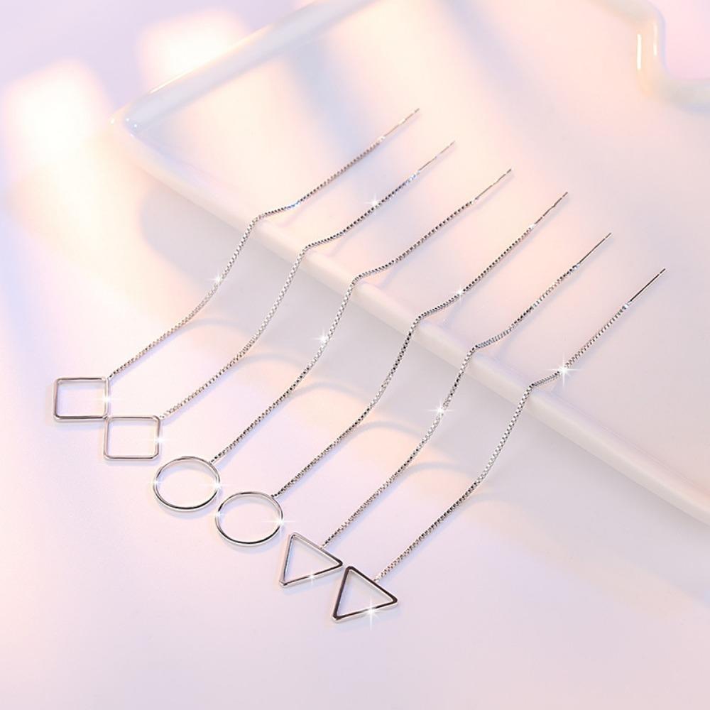 Brincos Geométricos Triangular Redondo Quadrado Brincos Longos Simples