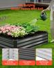 2 Pack Galvanized Raised Garden Beds, 2400 x 1200 x 300 mm, Rectangular Metal Planter Boxes Kit Outdoor, Elevated Planting Box with Gloves, Alu-Zinc,