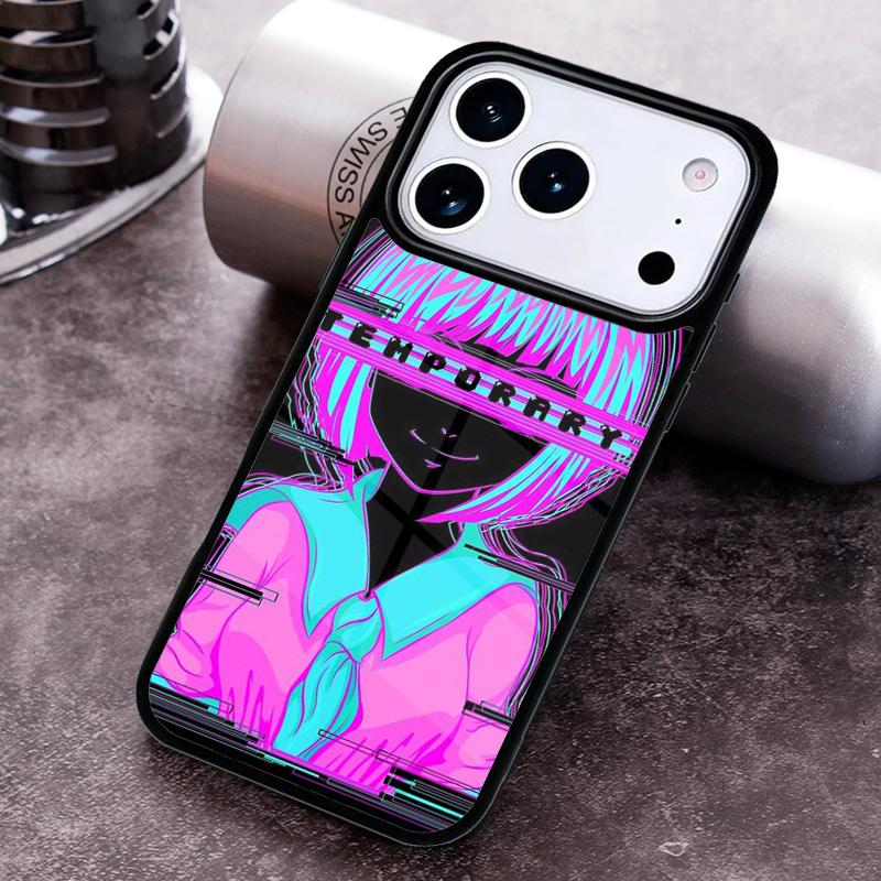 

Cute Girl Glitch Animation Phone Case For iPhone 17 16 15 14 13 12 11 Pro Max Plus 17Air Soft Silicone Cover iPhone 16e